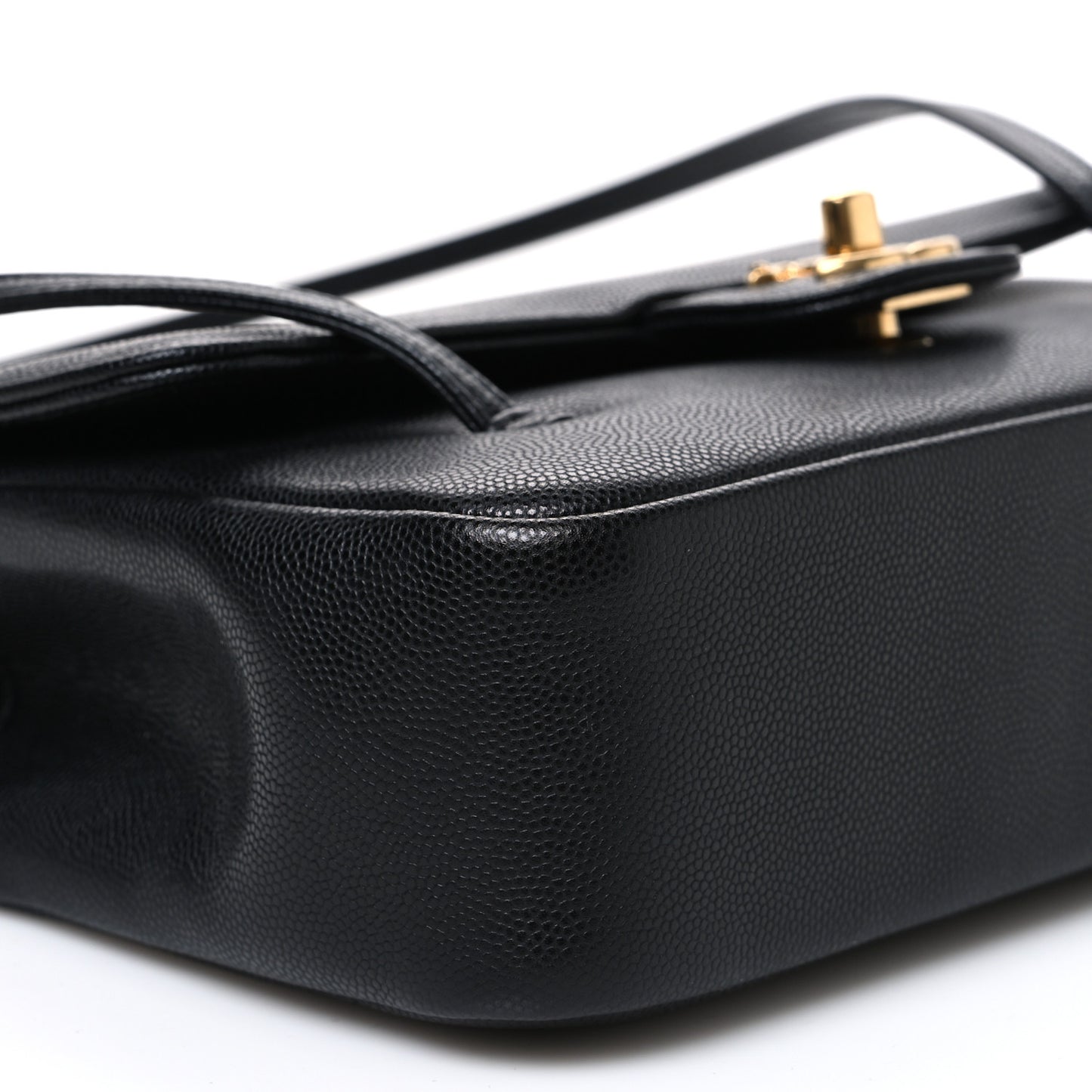 Shiny Caviar Preppy Coco Small Flap Black