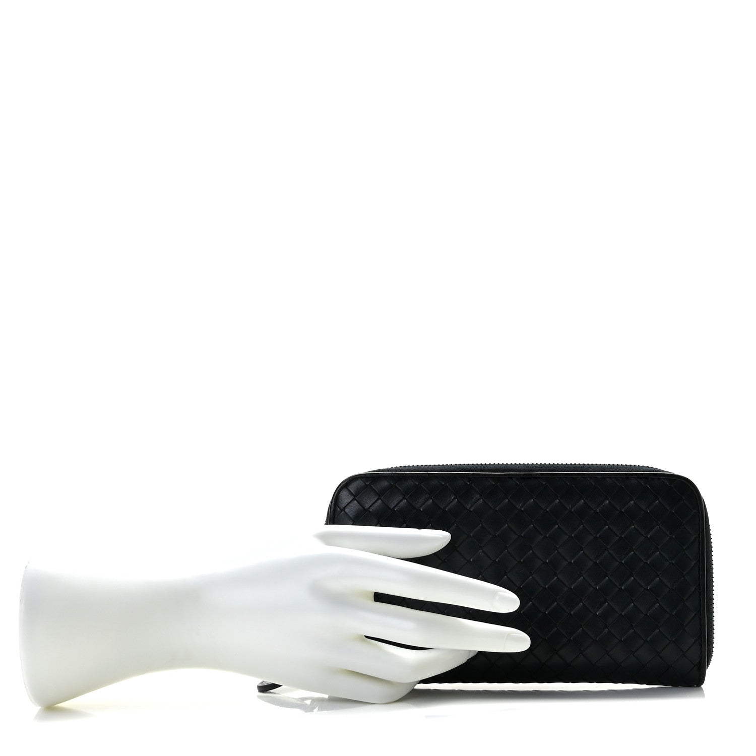 Bottega Veneta Nappa Intrecciato Zip Around Wallet Denim 2 of 12