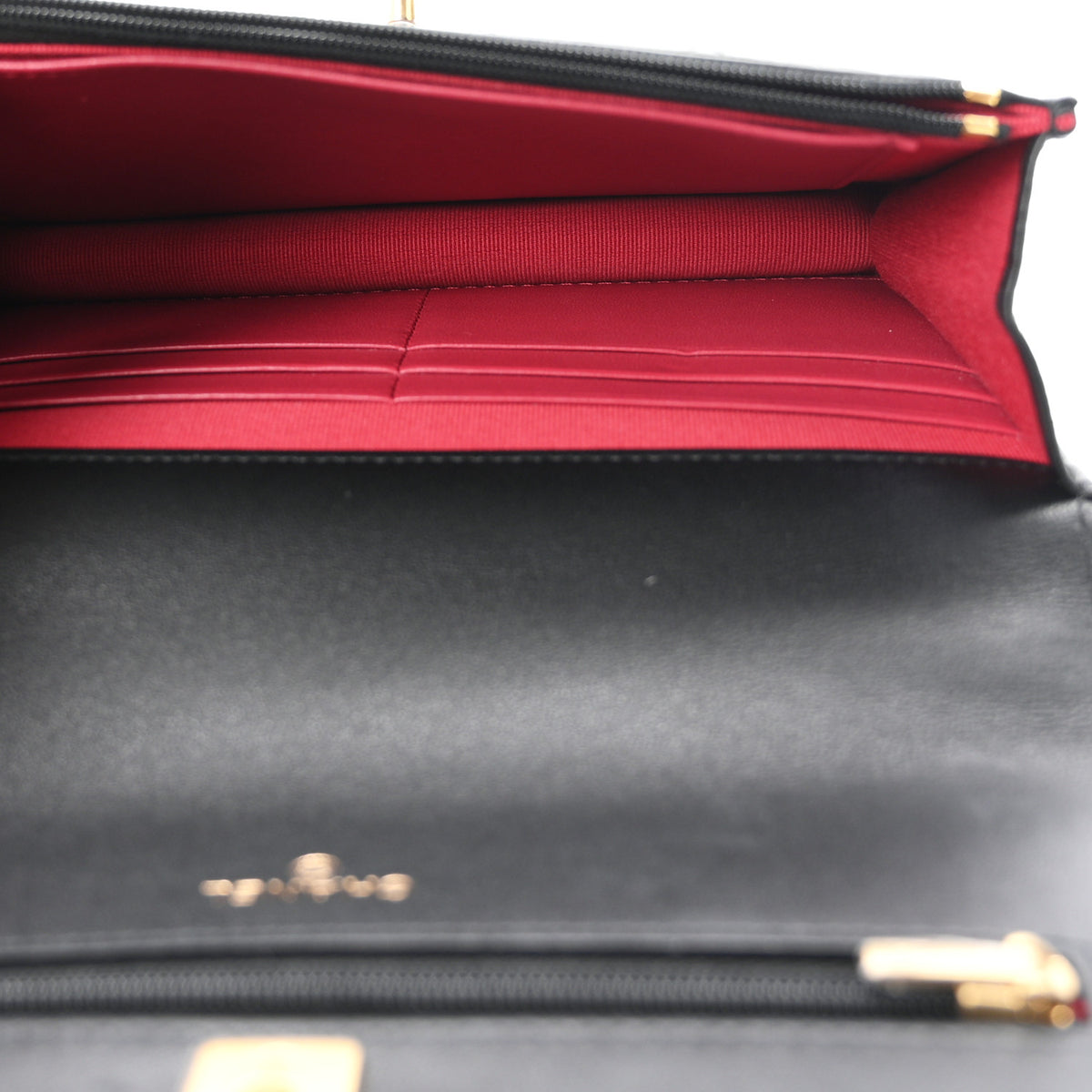 Chanel Lambskin Quilted Sweet Camellia Wallet on Chain WOC Black 5 of 12