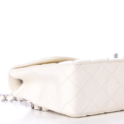 Chanel Caviar Quilted Jumbo Single Flap White 8 of 11