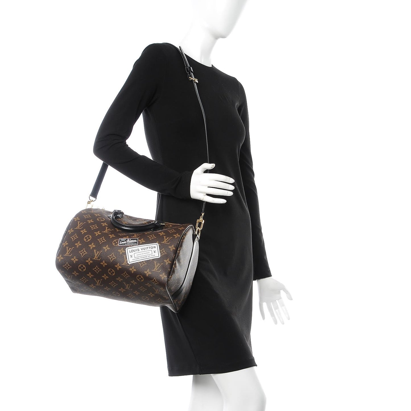 Monogram My World Tour Speedy Bandouliere 30 Black