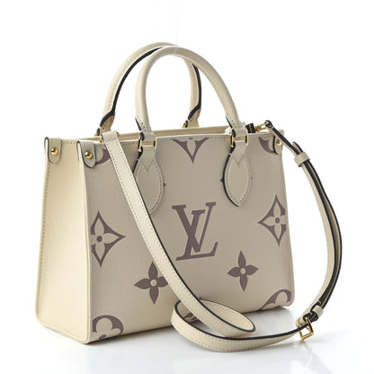 Louis Vuitton Empreinte Monogram Giant Onthego PM Creme Bois De Rose 3 of 10