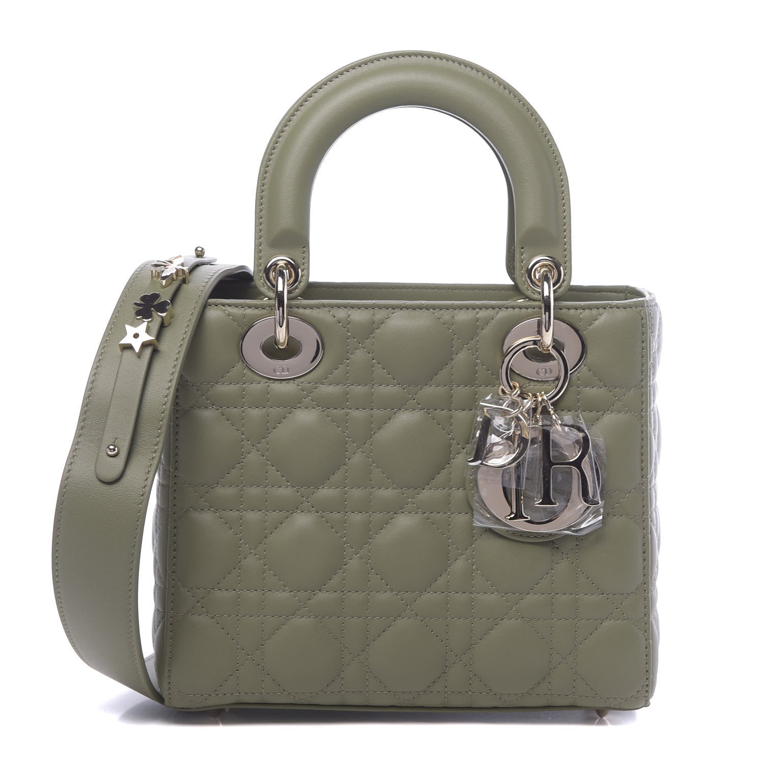Christian Dior Lambskin Cannage Small My ABCDior Lady Dior Army Green 1 of 10
