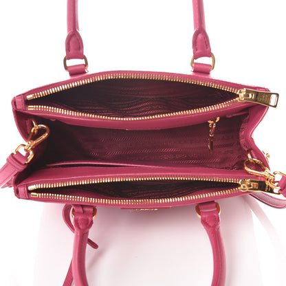 Prada Saffiano Lux Small Galleria Double Zip Tote Fuxia 6 of 14