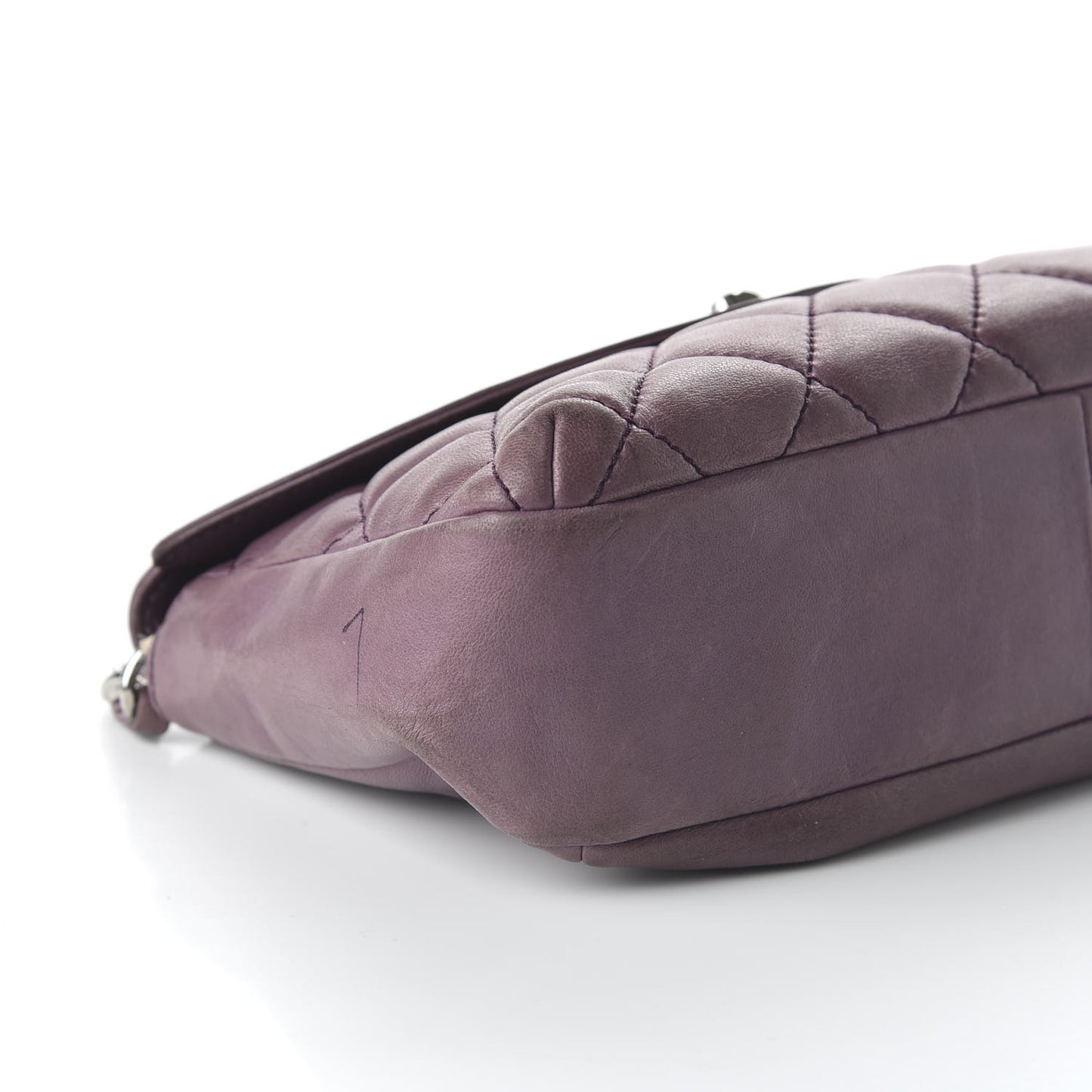 Lambskin Quilted Small Single Flap Bag Purple