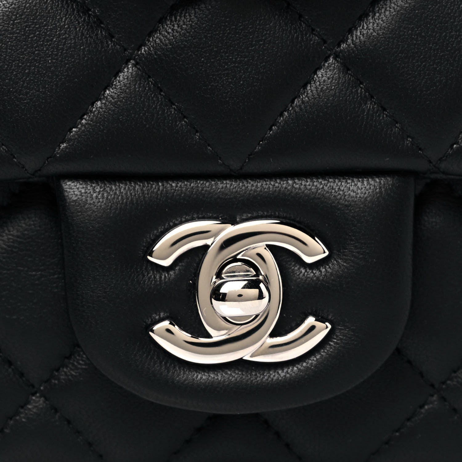 Chanel Lambskin Quilted Mini Rectangular Flap Black 8 of 11