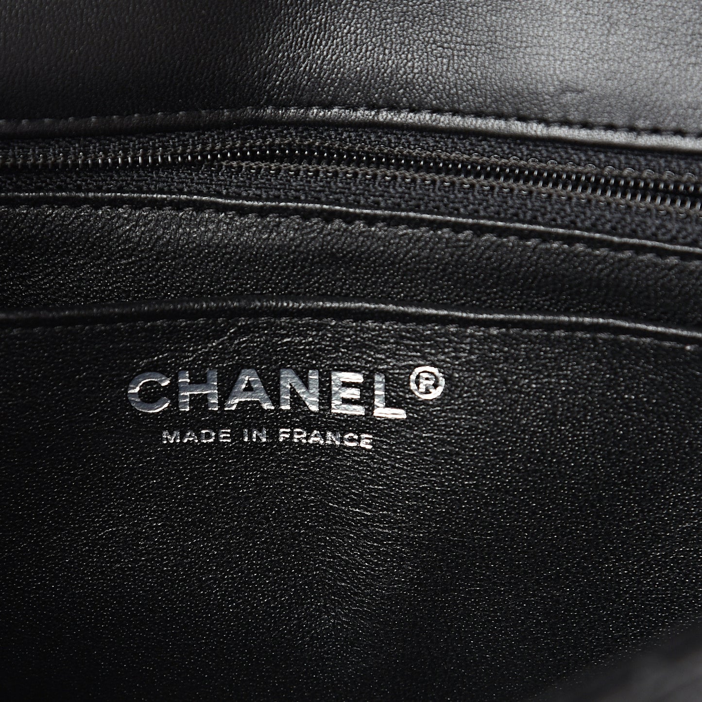 Lambskin Quilted Mini Rectangular Flap Black