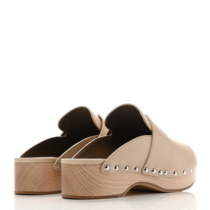Hermes Calfskin Calya Mules 36 Hetre 4 of 8