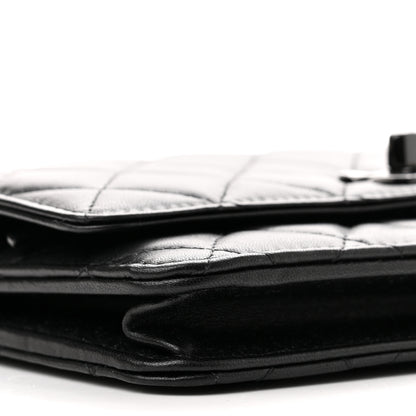 Chanel Lambskin Quilted Trendy CC Wallet On Chain WOC So Black 10 of 11