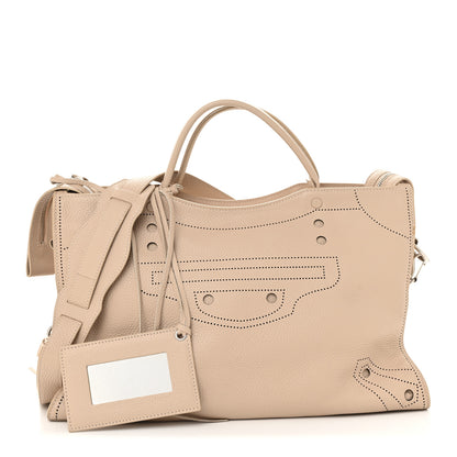 Balenciaga Veau Soyeux Perforated Blackout Hardware City Beige Poudre 3 of 16