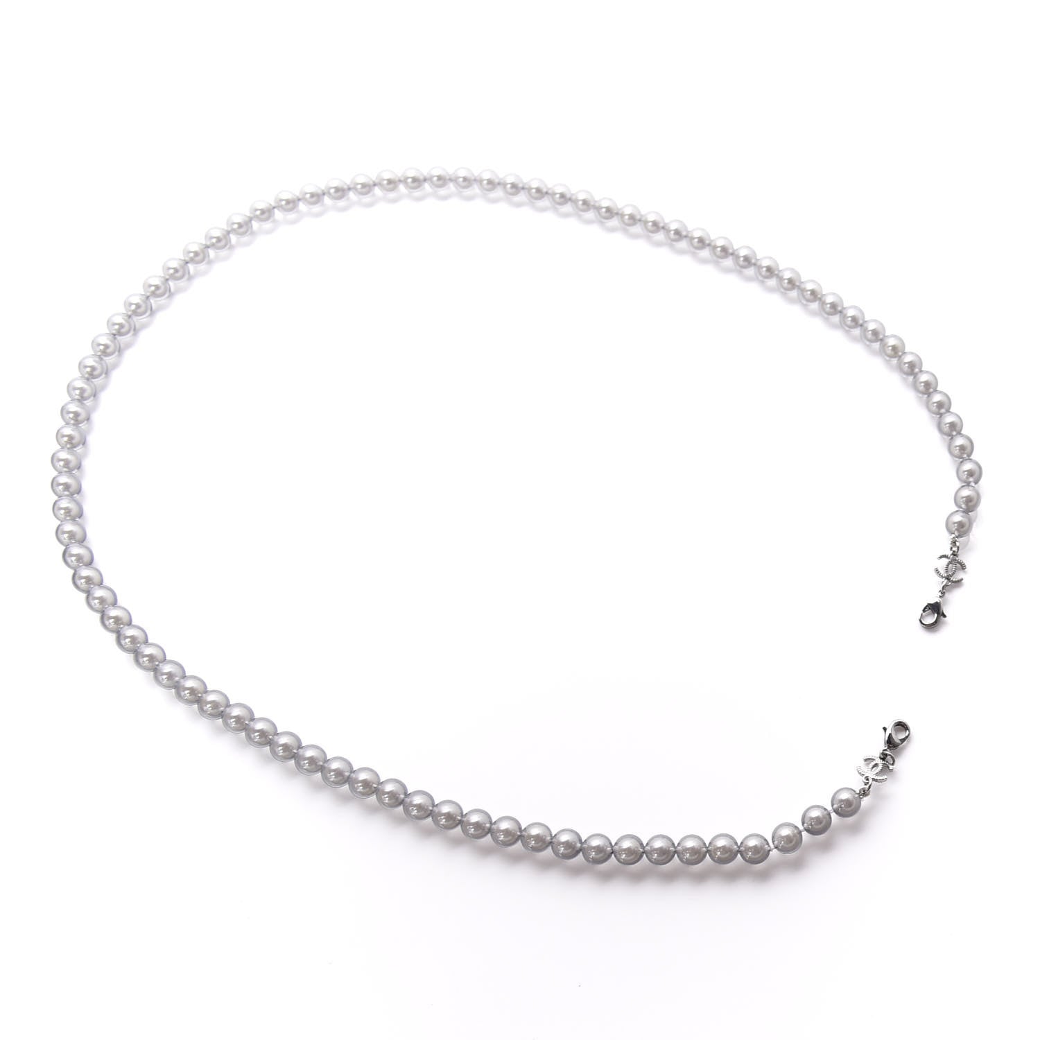 Chanel Square Removable Pearl Chain Eyeglasses 2195 Silver 9 of 10