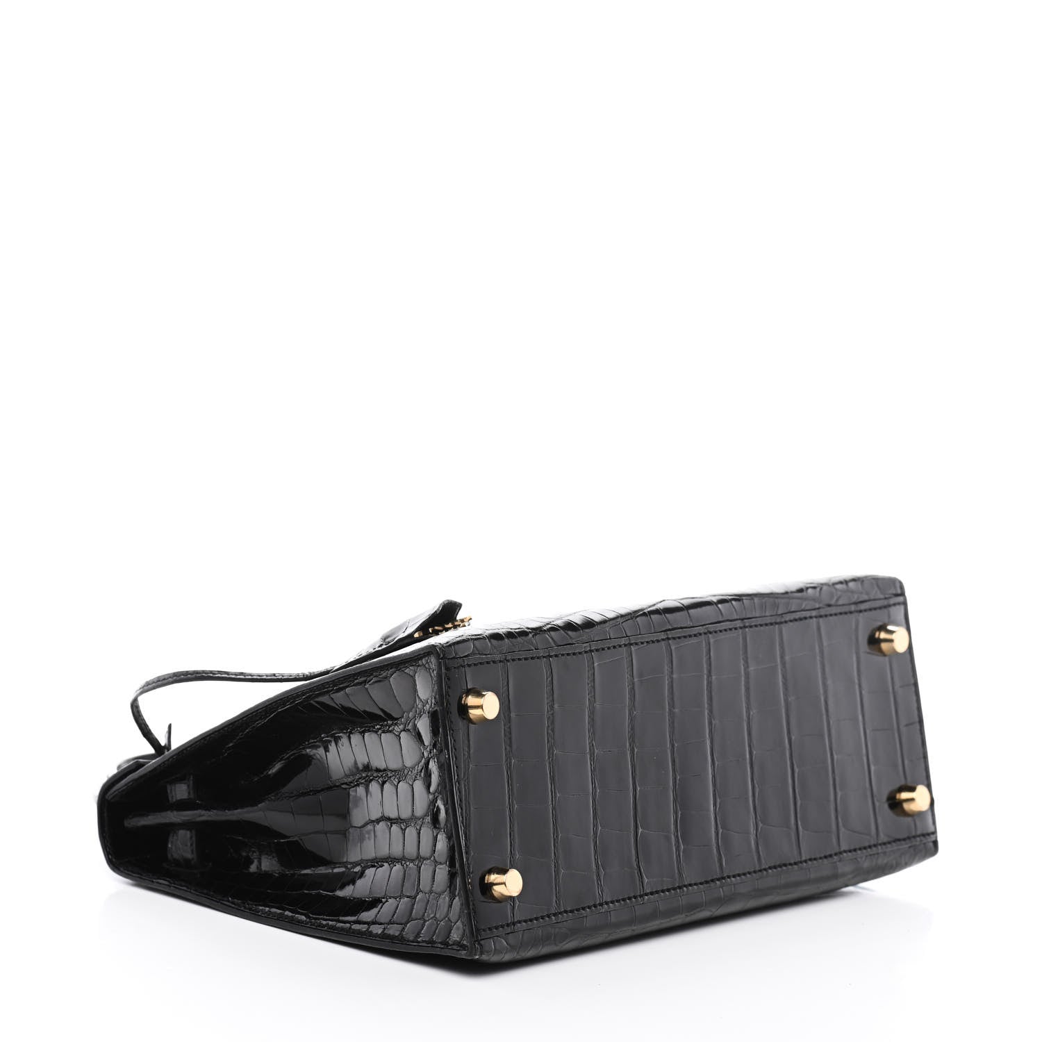 Hermes Shiny Alligator Kelly Sellier 25 Black 4 of 15