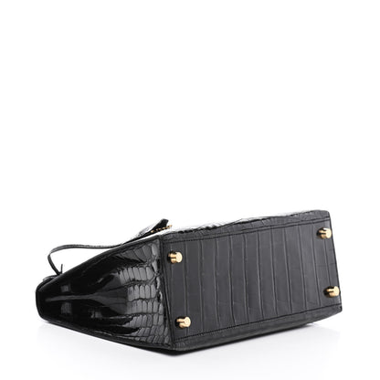 Hermes Shiny Alligator Kelly Sellier 25 Black 4 of 15