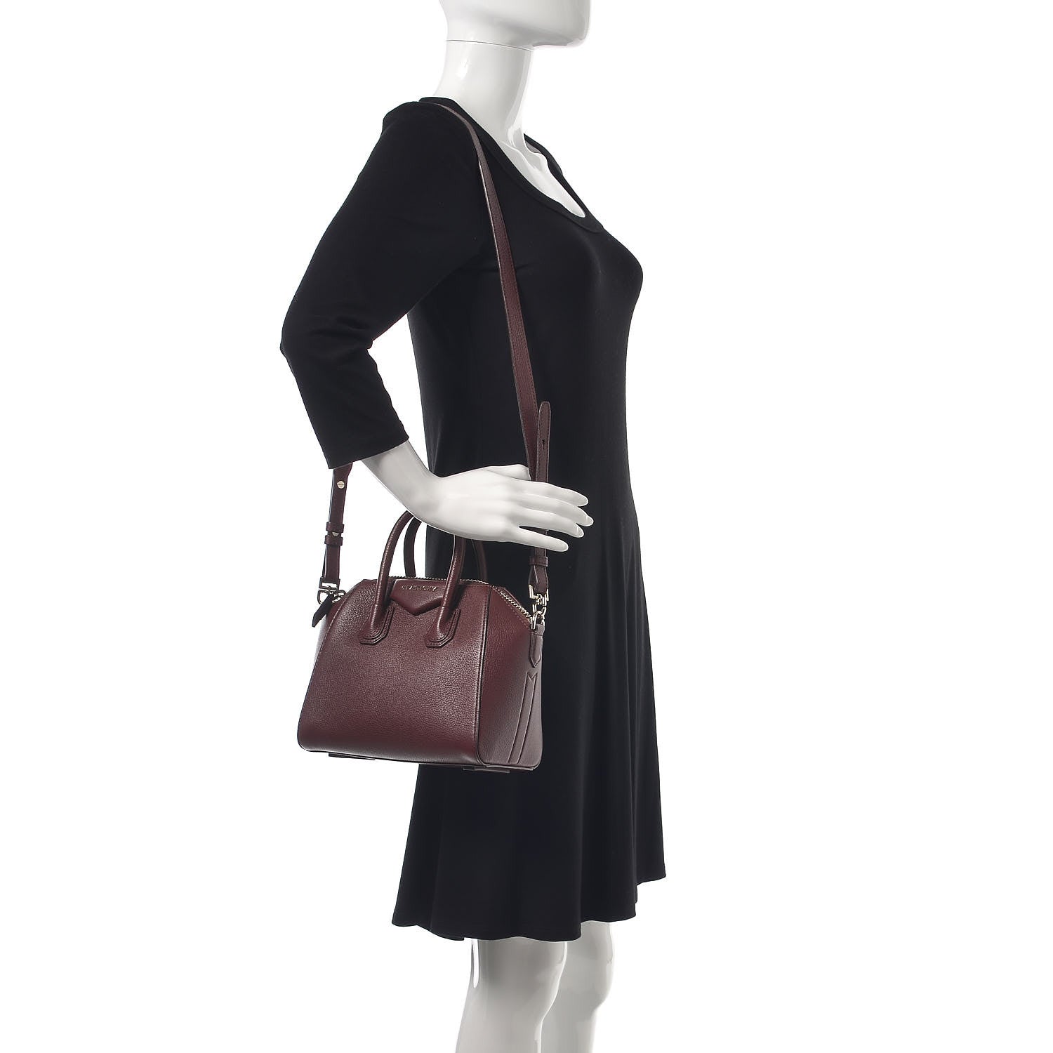Givenchy Sugar Goatskin Mini Antigona Oxblood 2 of 9