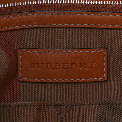 Burberry Canvas Mega Check Medium Ashby Hobo Saddle Brown 6 of 8