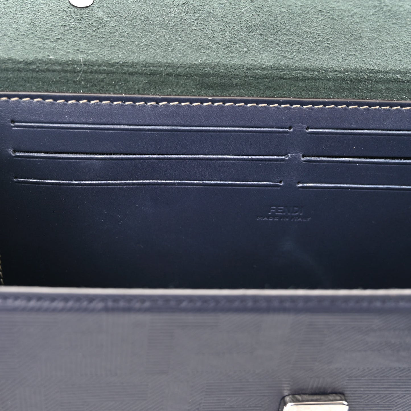Vitello King FF Lines Embossed Baguette Soft Trunk Midnight