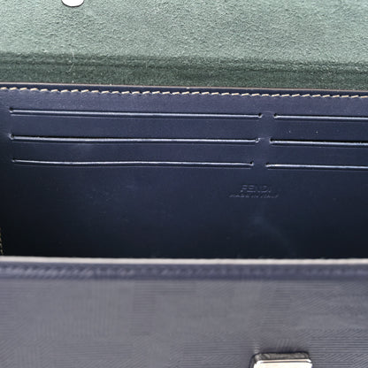 Fendi Vitello King FF Lines Embossed Baguette Soft Trunk Midnight 11 of 11