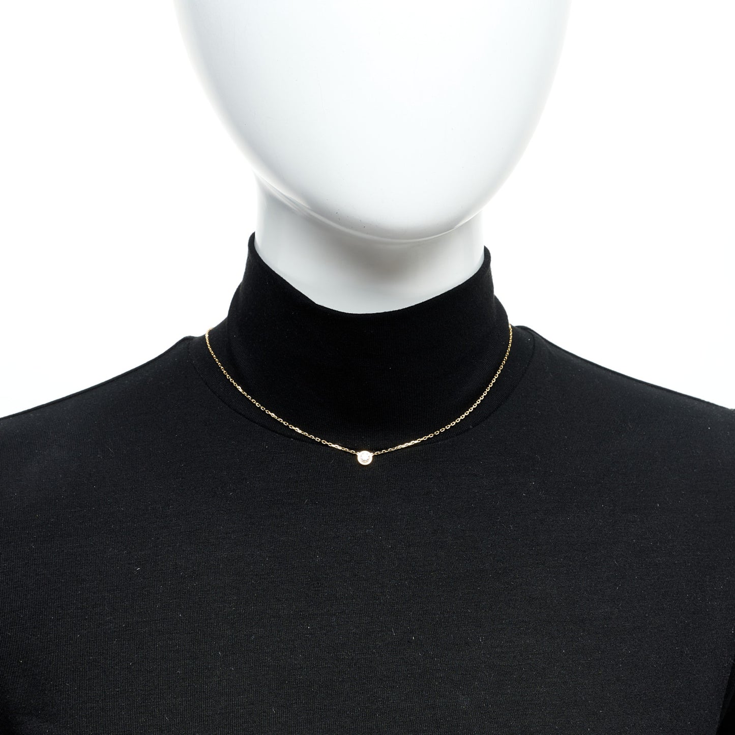 18K Yellow Gold Diamond LM D'Amour Pendant Necklace