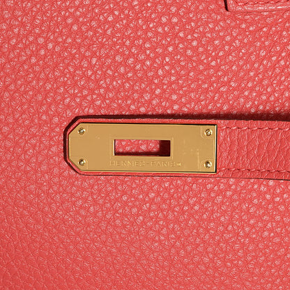 Hermes Taurillon Clemence Birkin 35 Rouge Pivoine 21 of 23