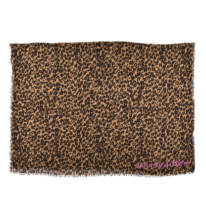Louis Vuitton Cashmere Silk Leopard Etole Stole Marron 1 of 4