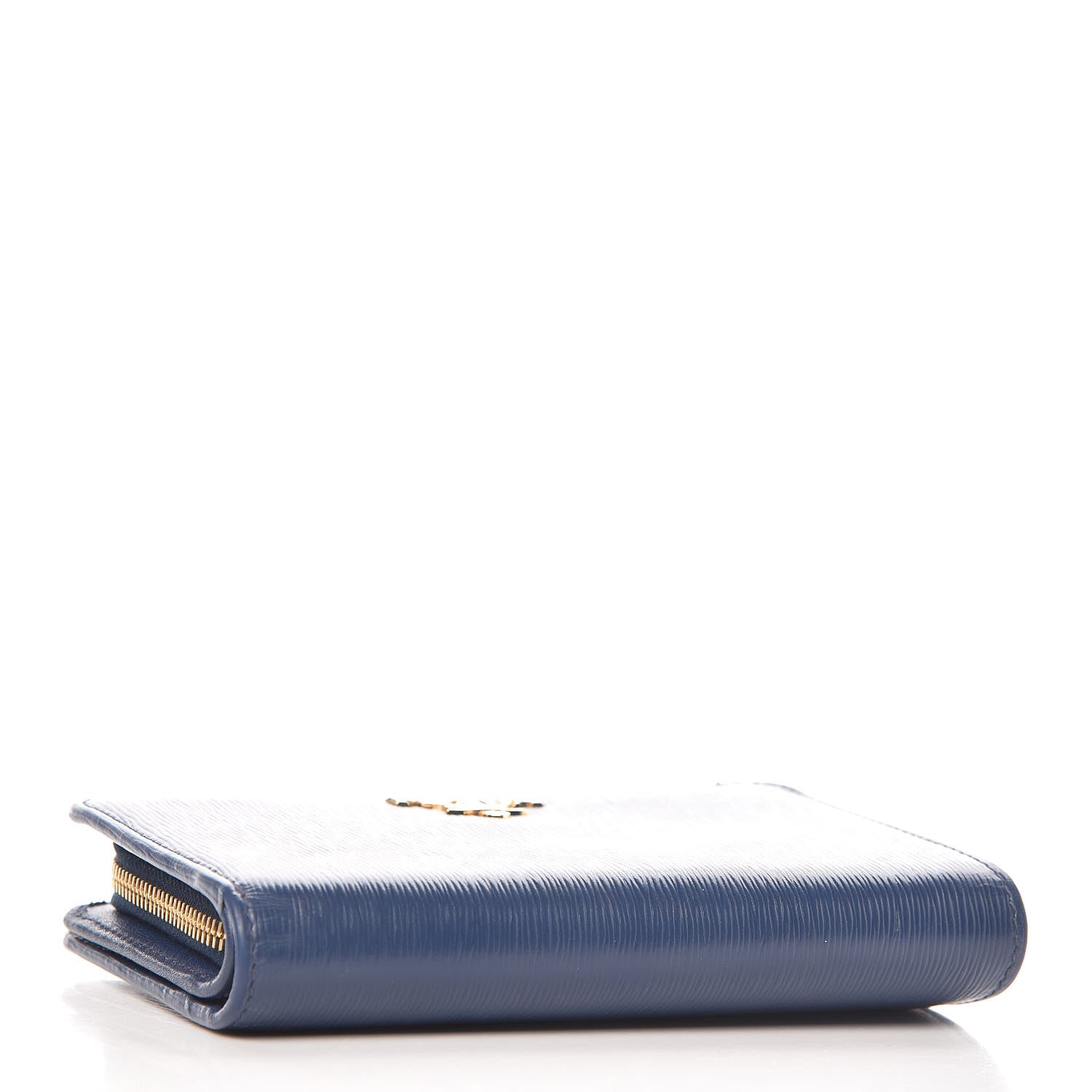 Prada Vitello Move Metal Compact Wallet Bleuette 4 of 7