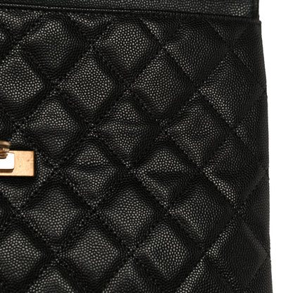 Chanel Caviar Quilted Medium Golden Class Pouch Black 8 of 9