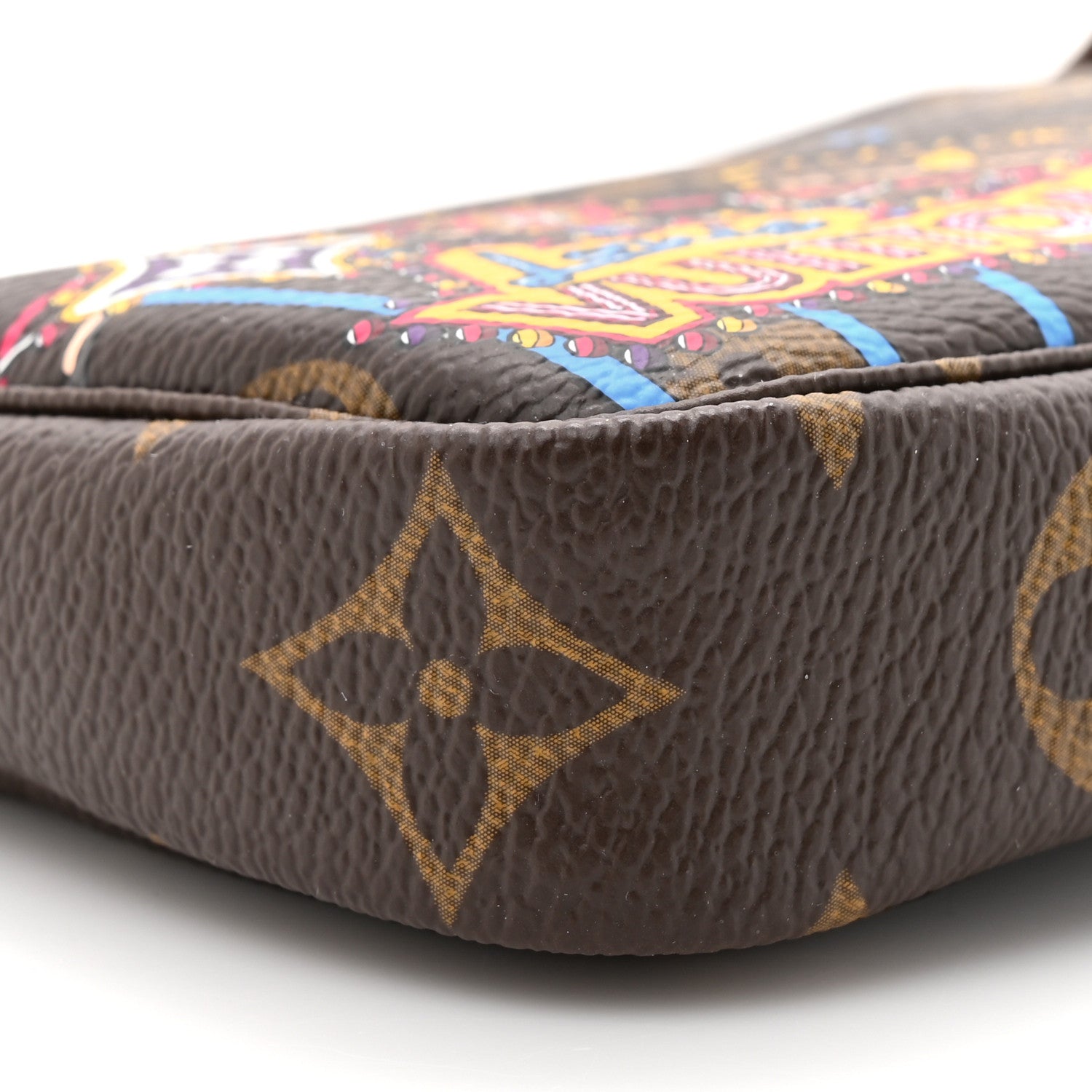 Louis Vuitton Monogram 2020 Christmas Animation Roller Coaster Mini Pochette Accessories Pivoine 10 of 11