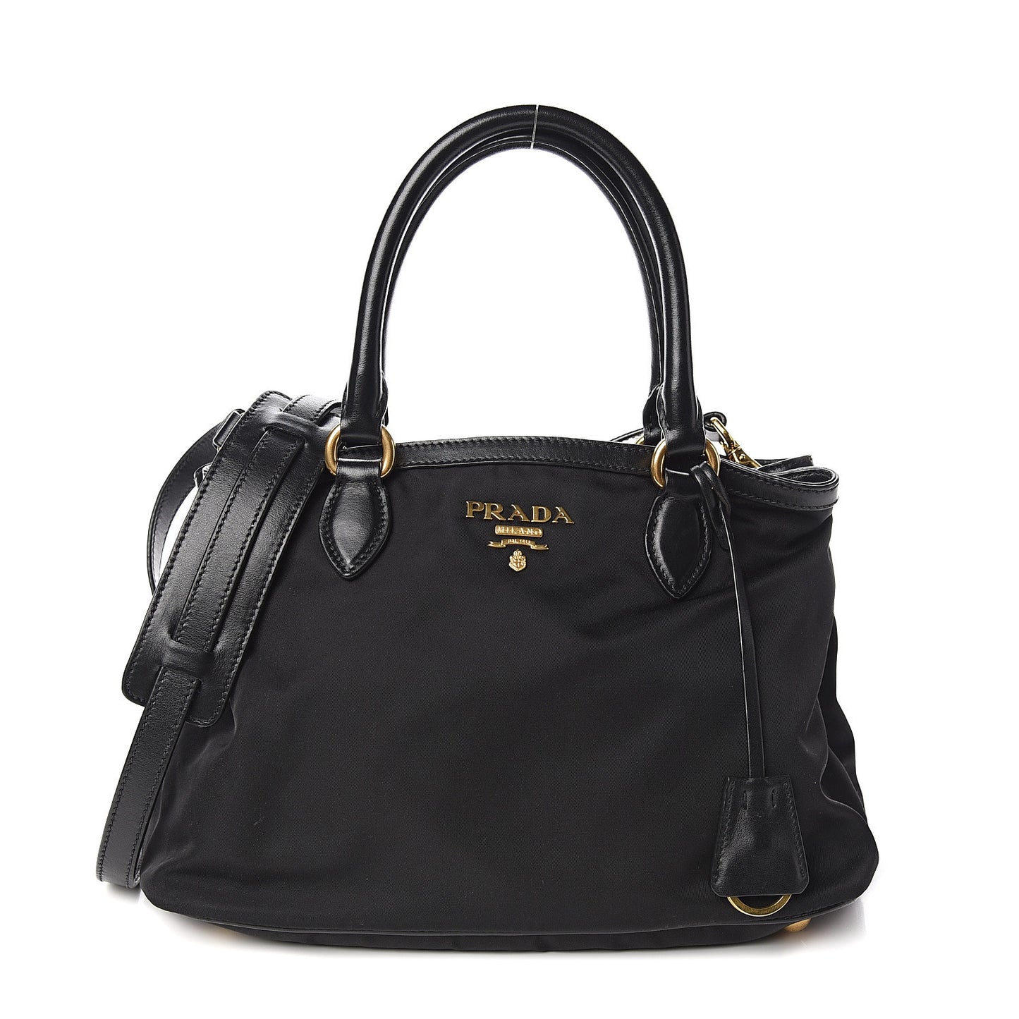 Tessuto Nylon Soft Calf Tote Black