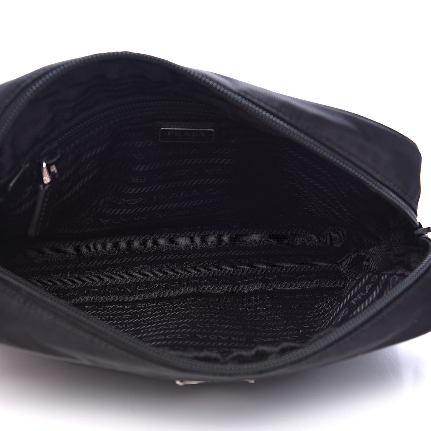 Tessuto Nylon Saffiano Wristlet Black