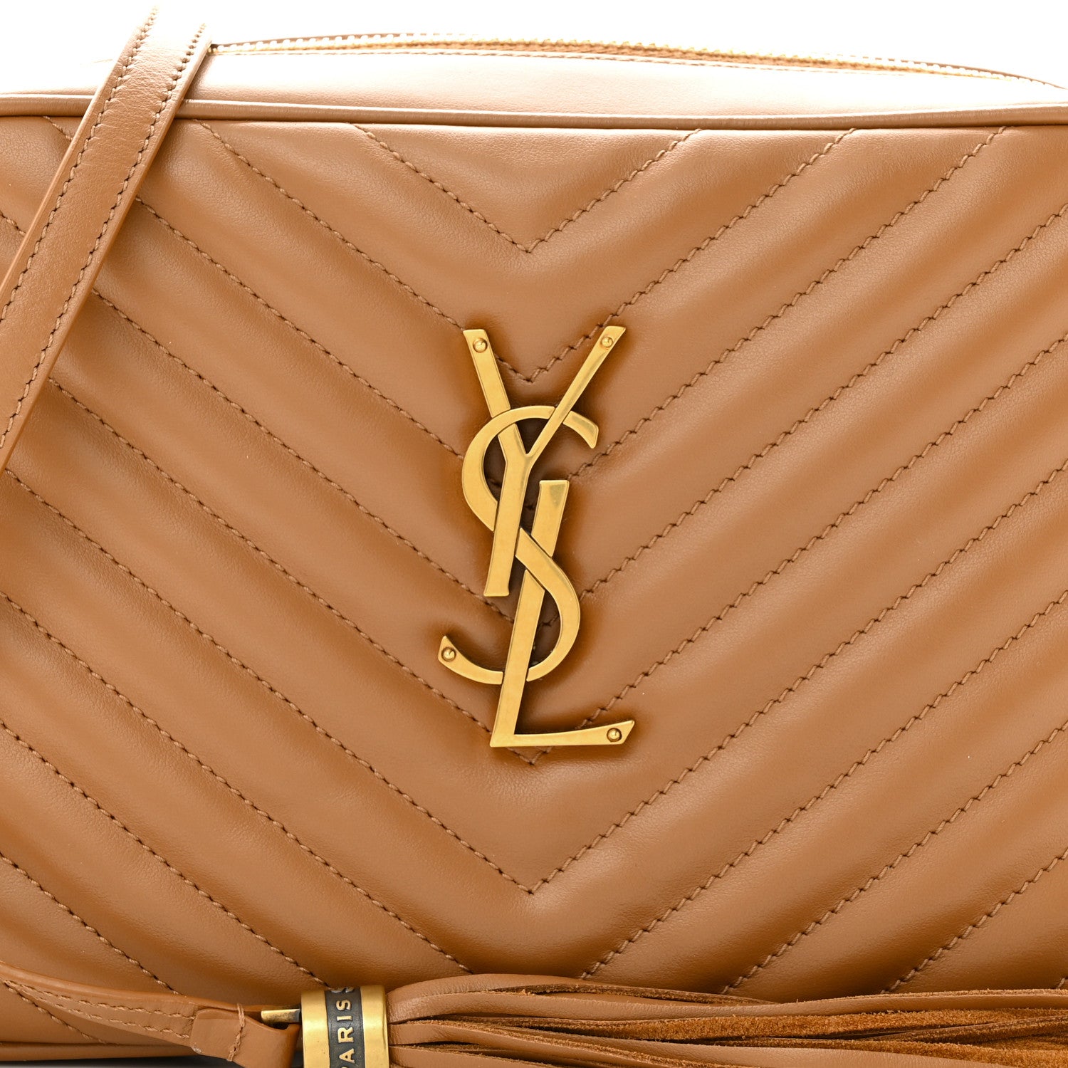 Saint Laurent Calfskin Matelasse Monogram Lou Camera Bag Cinnamon 8 of 11