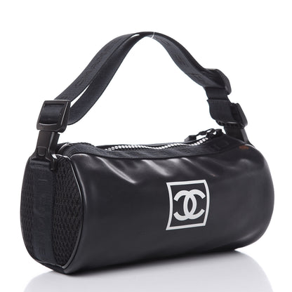 Chanel Rubber Nylon Mesh Small Sport Duffle Black 3 of 13
