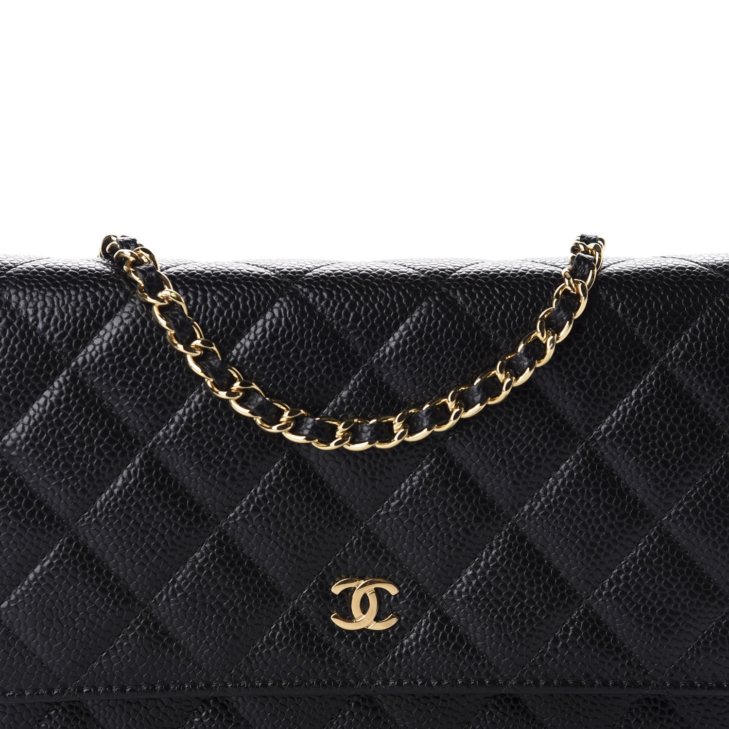 Chanel Caviar Quilted Wallet On Chain WOC Black 11 of 12