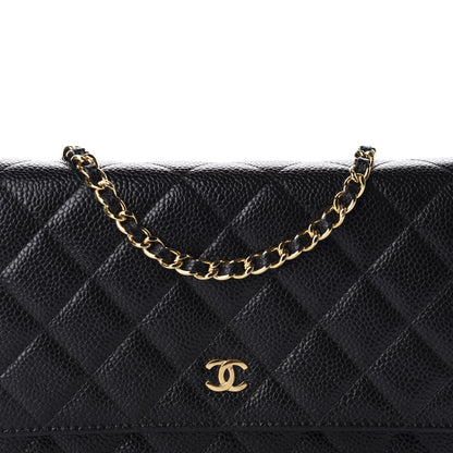 Chanel Caviar Quilted Wallet On Chain WOC Black 11 of 12