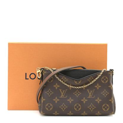 Louis Vuitton Monogram Pallas Clutch Black 10 of 10