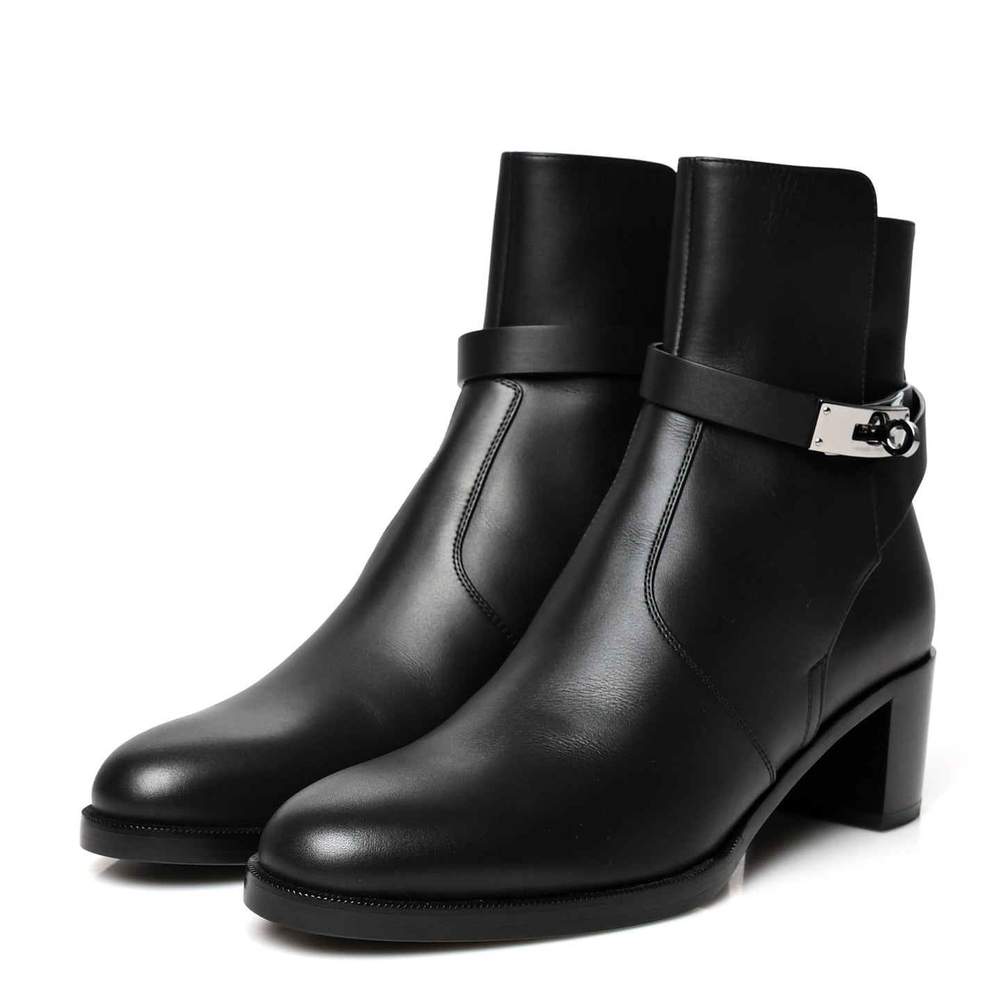 Calfskin Frenchie 50 Ankle Boots 38 Black