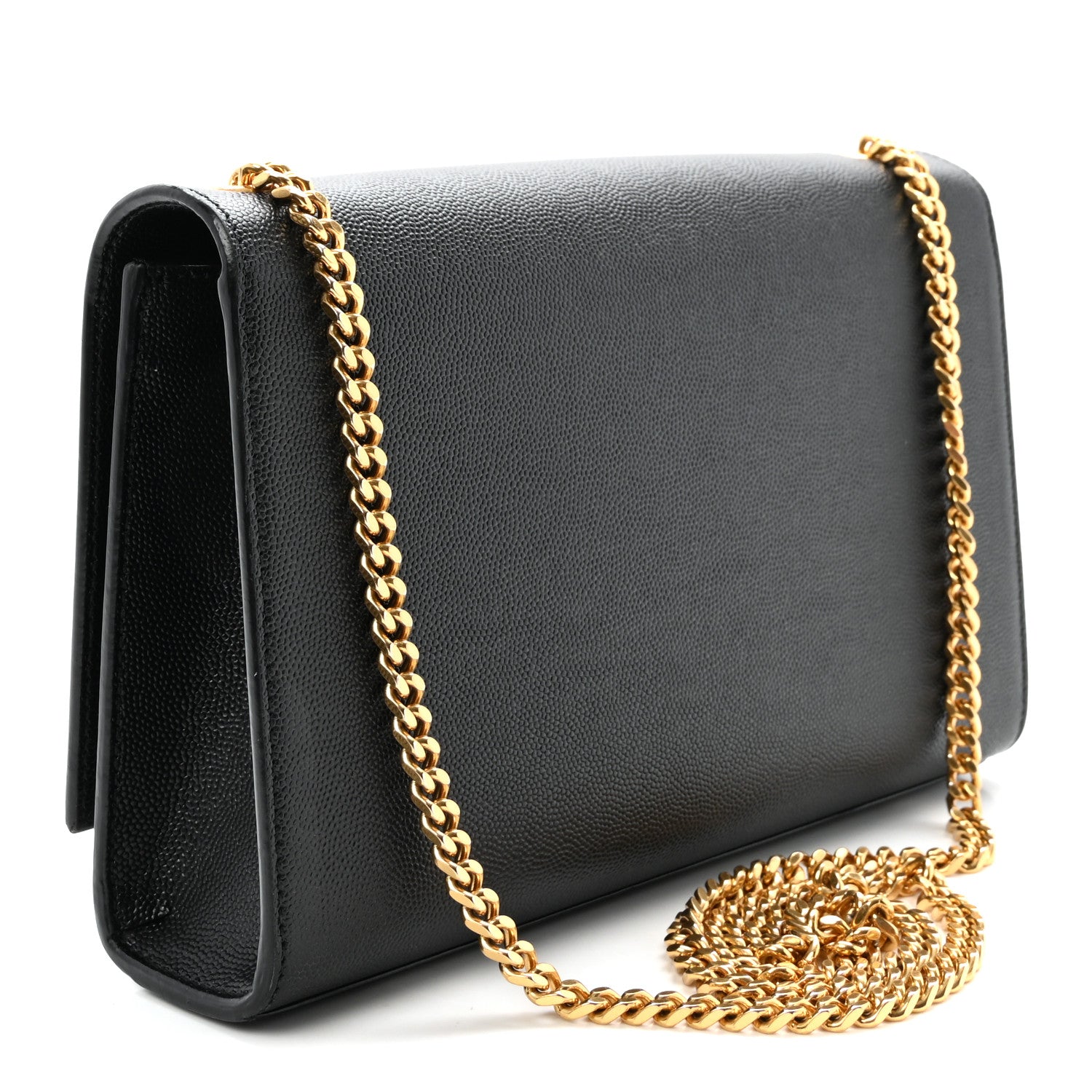 Saint Laurent Grain De Poudre Medium Classic Monogram Kate Satchel Black 3 of 9