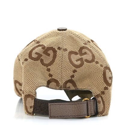 Gucci Monogram Jumbo GG Baseball Hat M 57 Camel Ebony 5 of 9