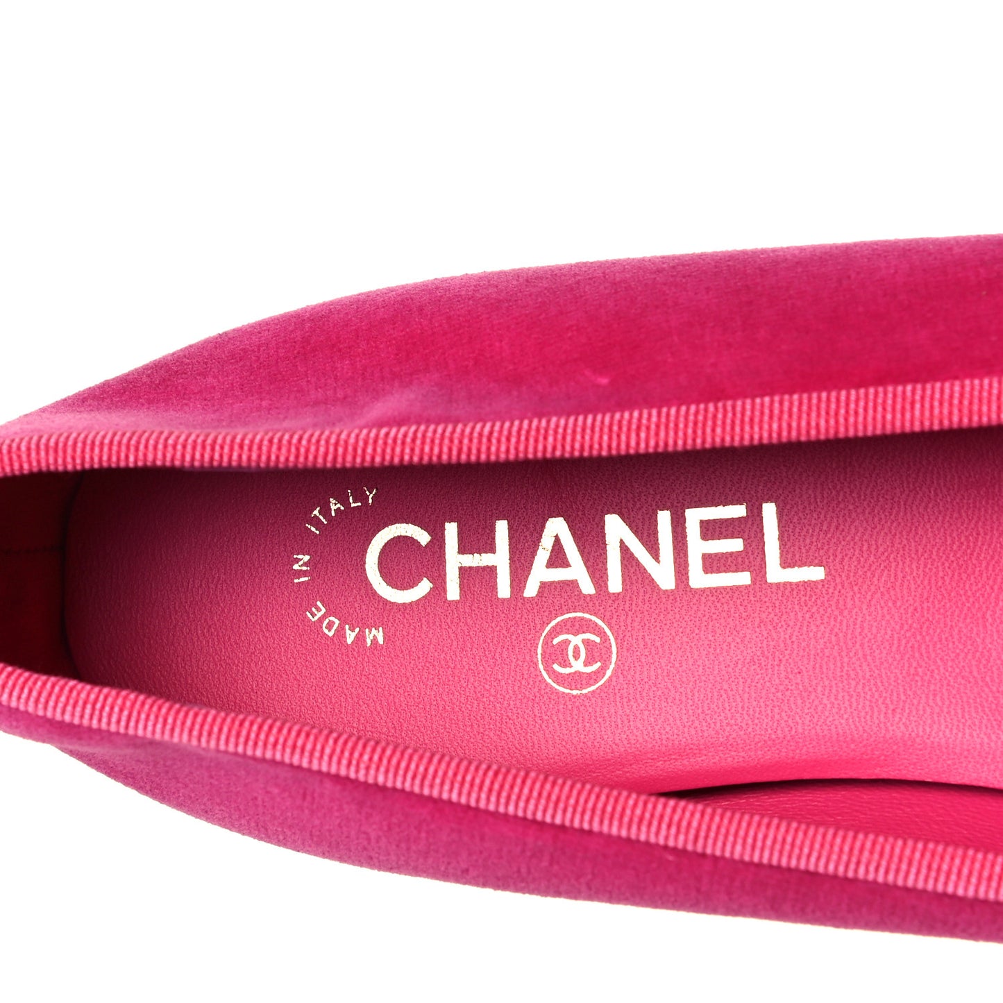 Velvet Cap Toe Ballerina Flats 41 Pink