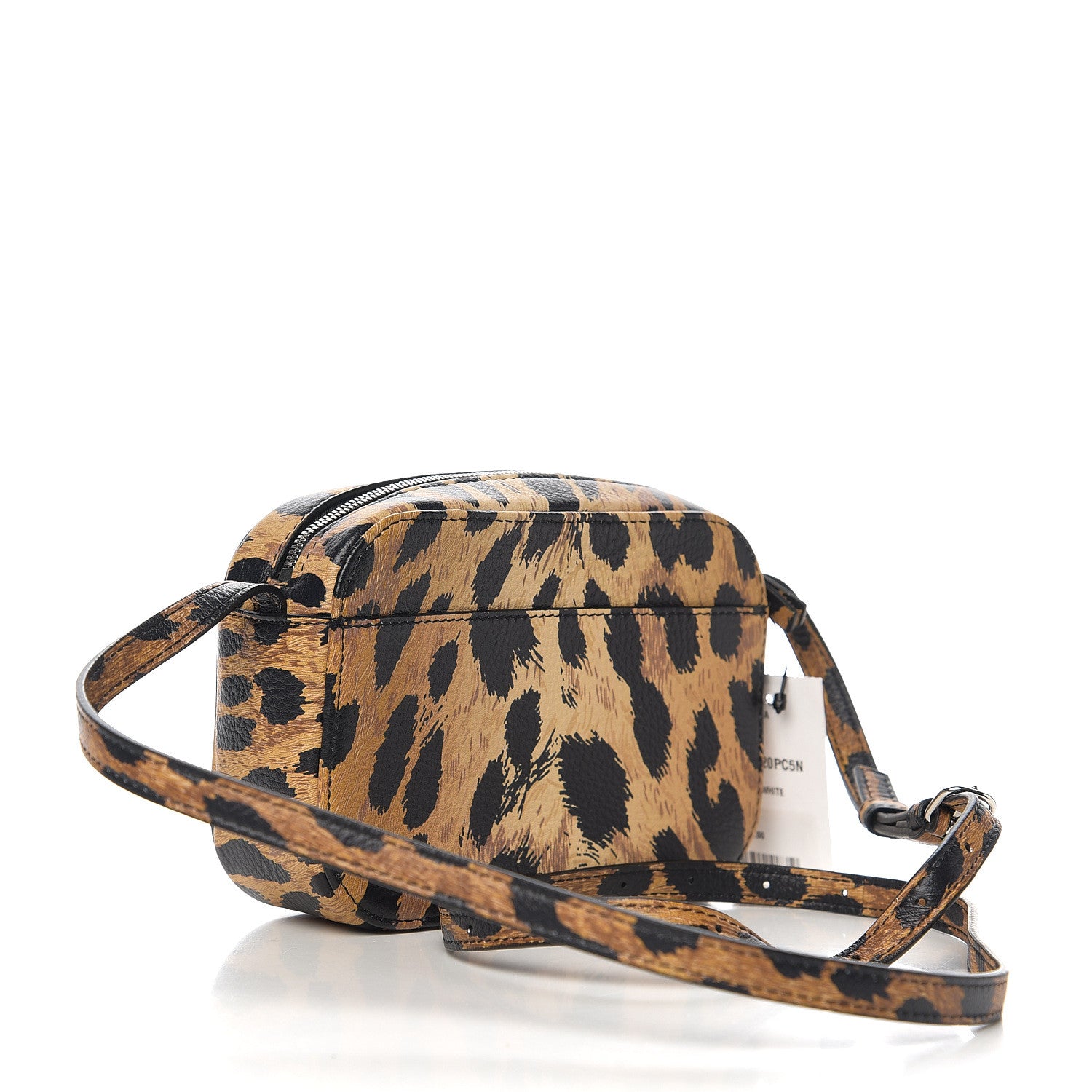 Balenciaga Calfskin Printed Leopard XS Everyday Camera Bag Beige White 2 of 8