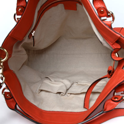 Gucci Cellarius Calfskin Medium Miss GG Top Handle Bag New Dark Orange 5 of 16