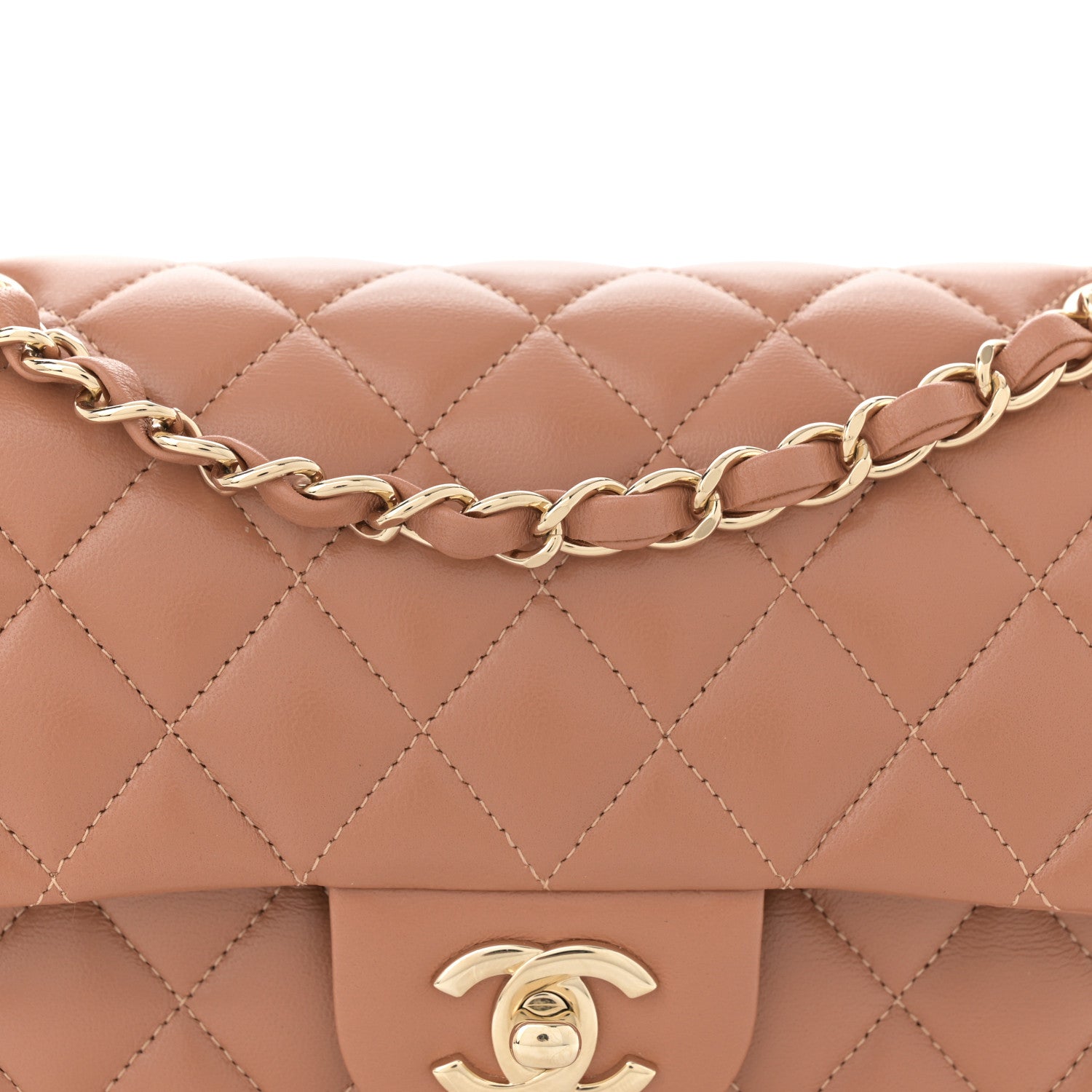 Chanel Lambskin Quilted Small Double Flap Brown 8 of 11