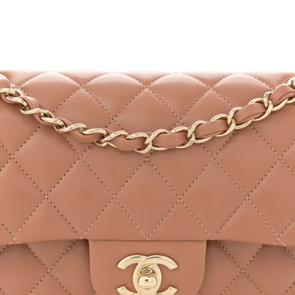 Chanel Lambskin Quilted Small Double Flap Brown 8 of 11
