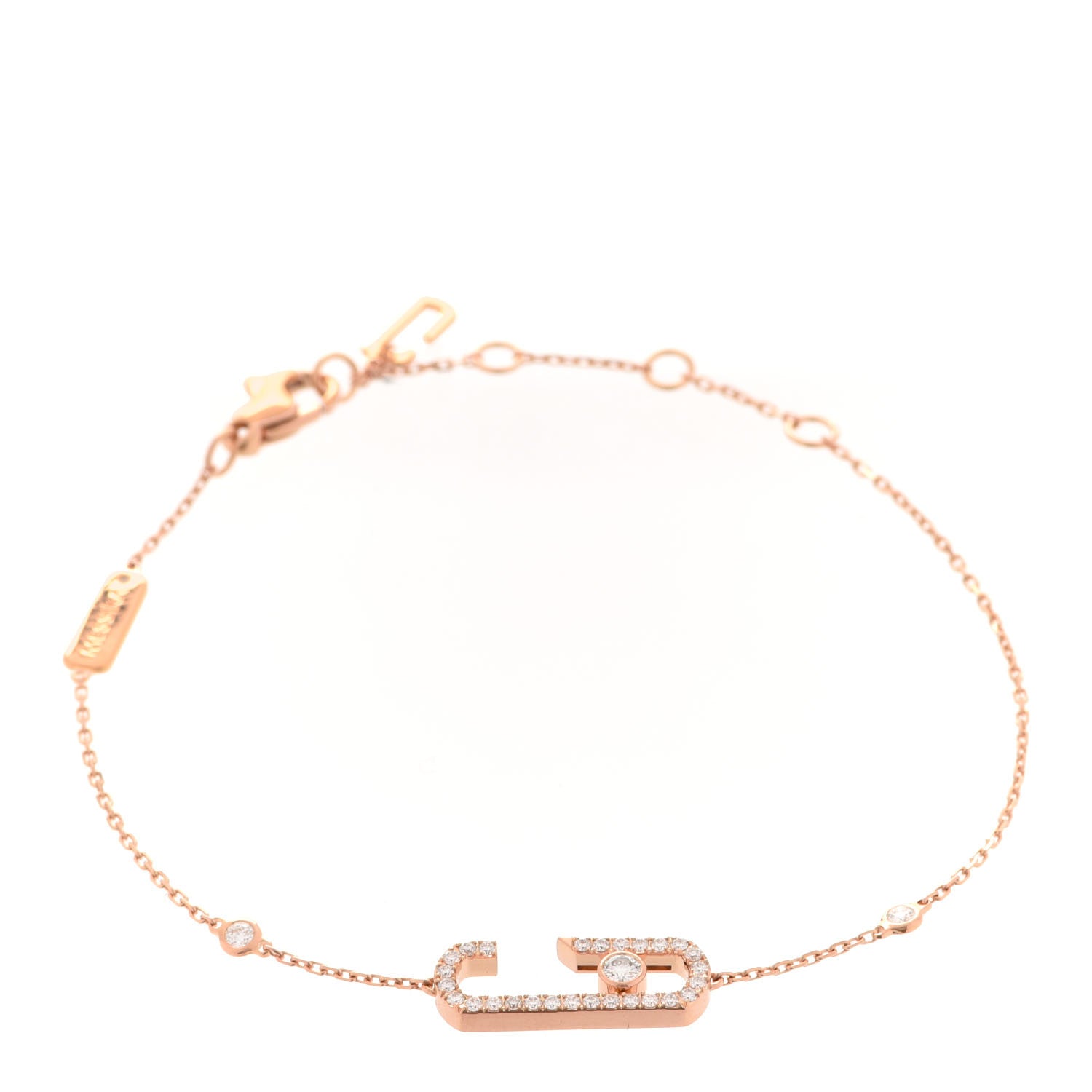 Messika X GIGI HADID 18K Rose Gold Diamond Move Addiction Pave Bracelet 1 of 6