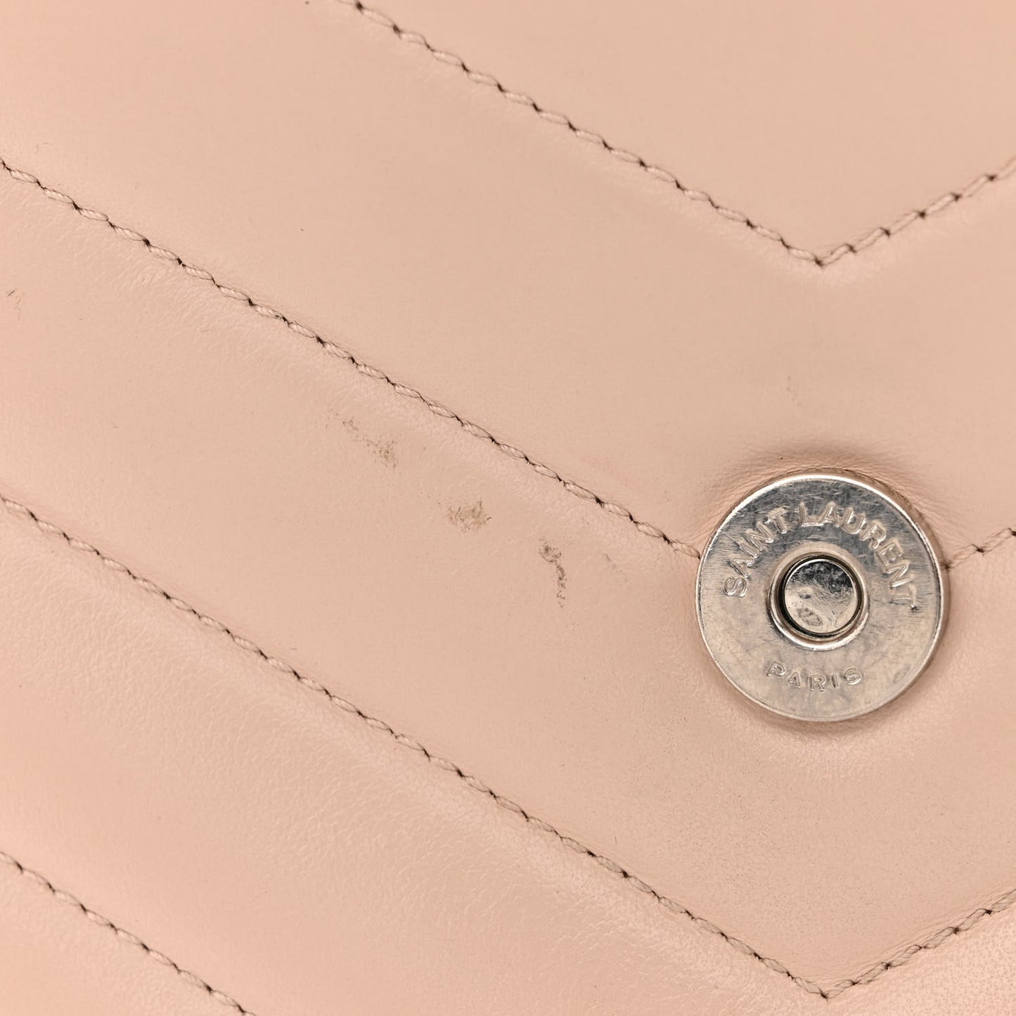 Calfskin Y Quilted Monogram Small Loulou Chain Satchel Marble Pink