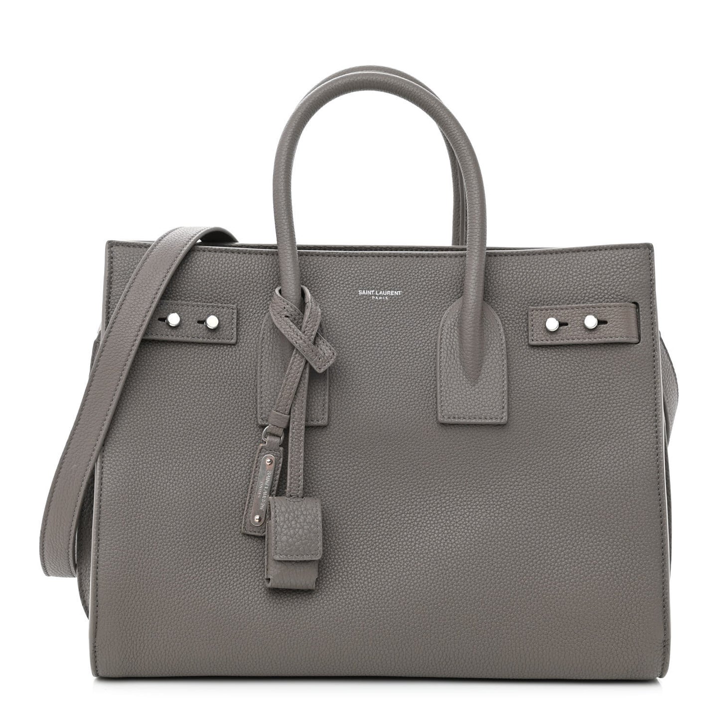 Grained Calfskin Small Supple Sac De Jour Mouse Grey