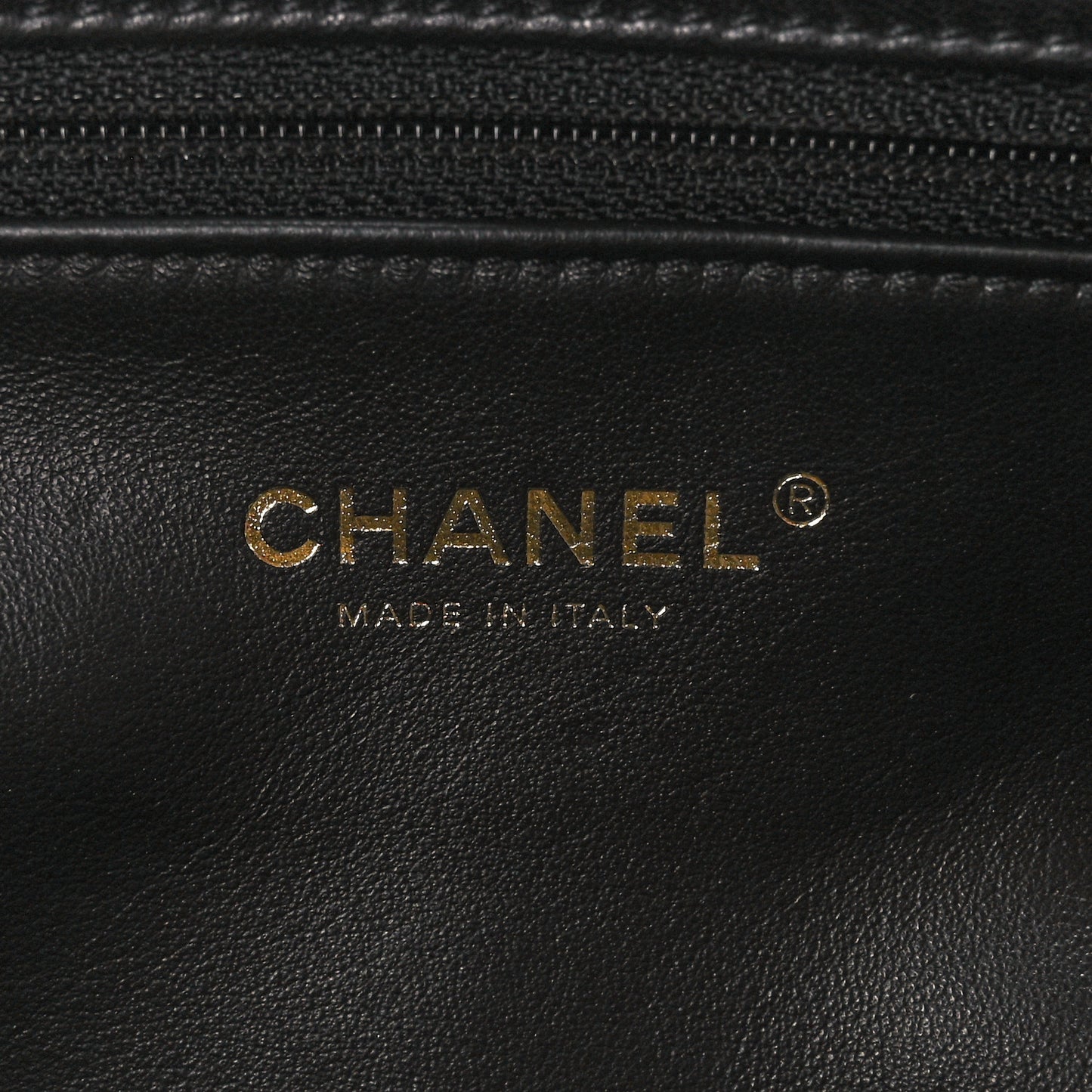 Lambskin Quilted Chaine Lettre Flap Black