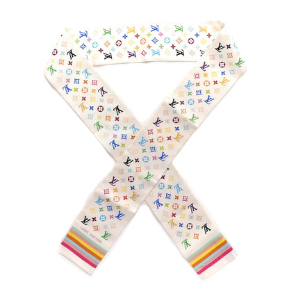 Louis Vuitton Silk Monogram Multicolor Bandeau White 1 of 5