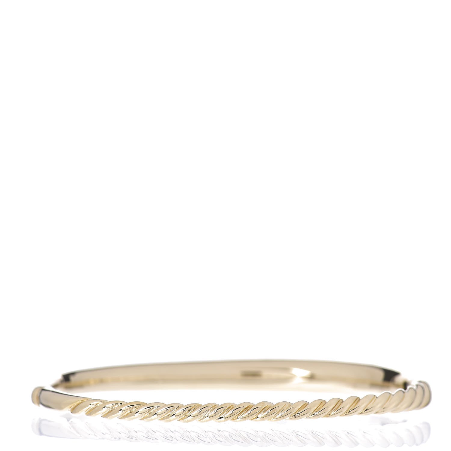 David Yurman 18K Yellow Gold 6.5mm Pure Form Smooth Bracelet 3 of 4