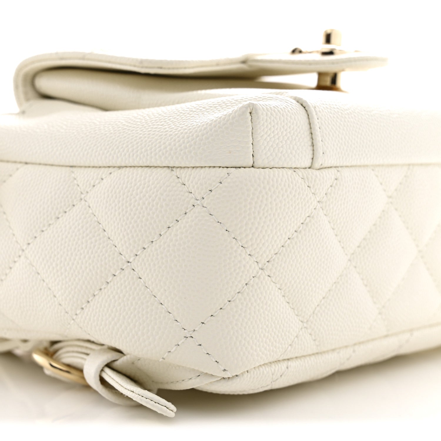 Chanel Caviar Quilted Small CC Day Backpack White 9 of 10