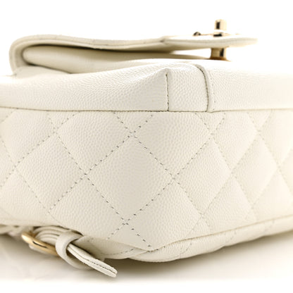 Chanel Caviar Quilted Small CC Day Backpack White 9 of 10